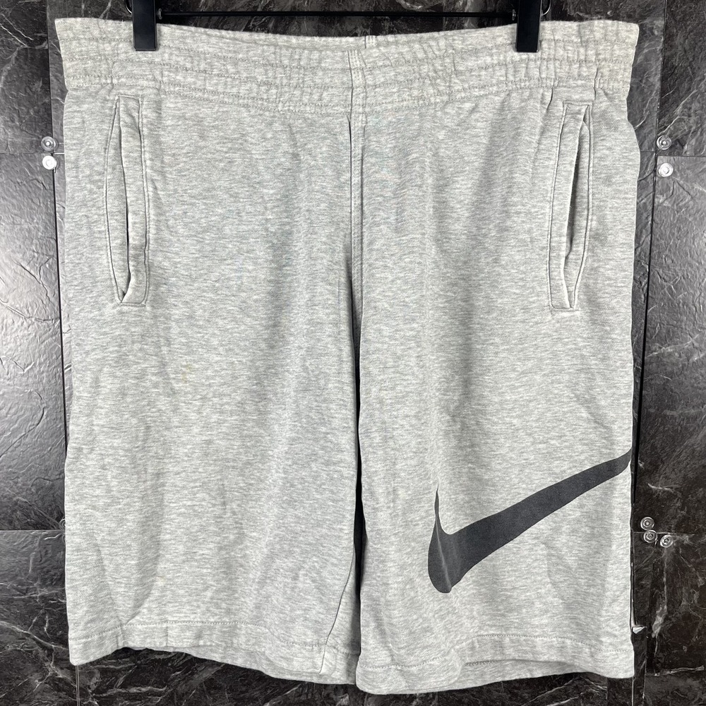 Nike Men's Grey Fleece Shorts Fits Medium